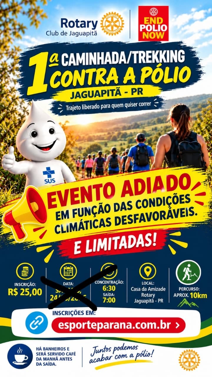 1ª CAMINHADA/TREKKING CONTRA A PÓLIO